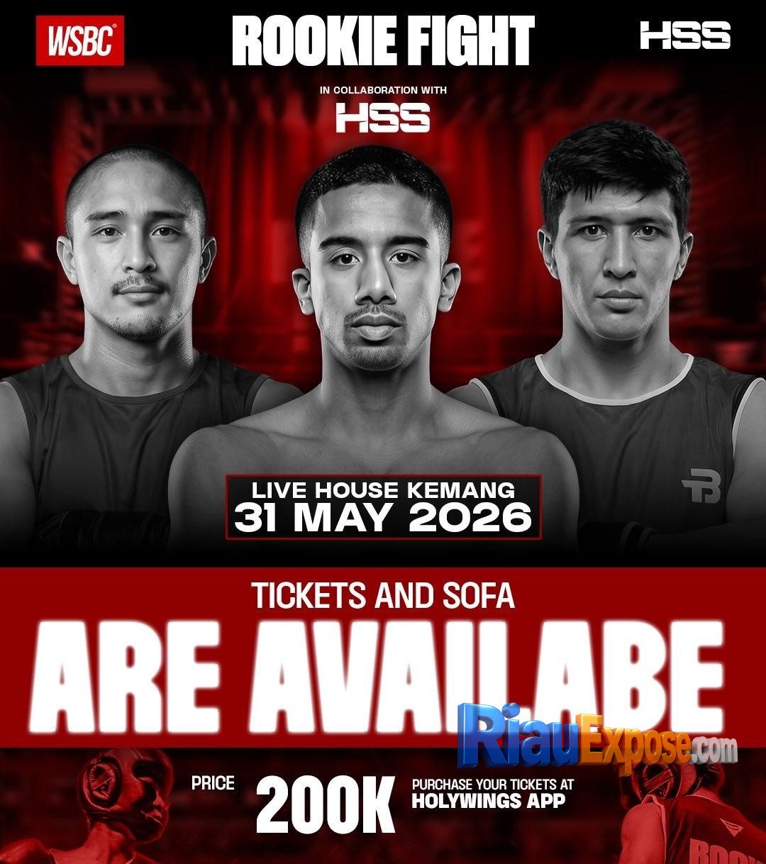 Pekanbaru Top Team Martial Art resmi menurunkan tiga atlet terbaiknya untuk berlaga pada ajang tinju nasional Rookie Fight 2026