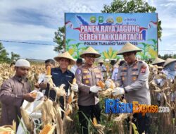 Dukung Asta Cita Presiden, Kapolres Siak Hadiri Panen Jagung di Tualang