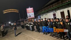 Patroli Tengah Malam, Polres Rohul Sasar Titik Rawan di Kampung Tangguh Anti Narkoba