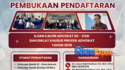 Sarjana Hukum Wajib Tahu! Pendaftaran DKPA-UCA KAI Riau 2026 Resmi Dibuka Hingga 27 Juli