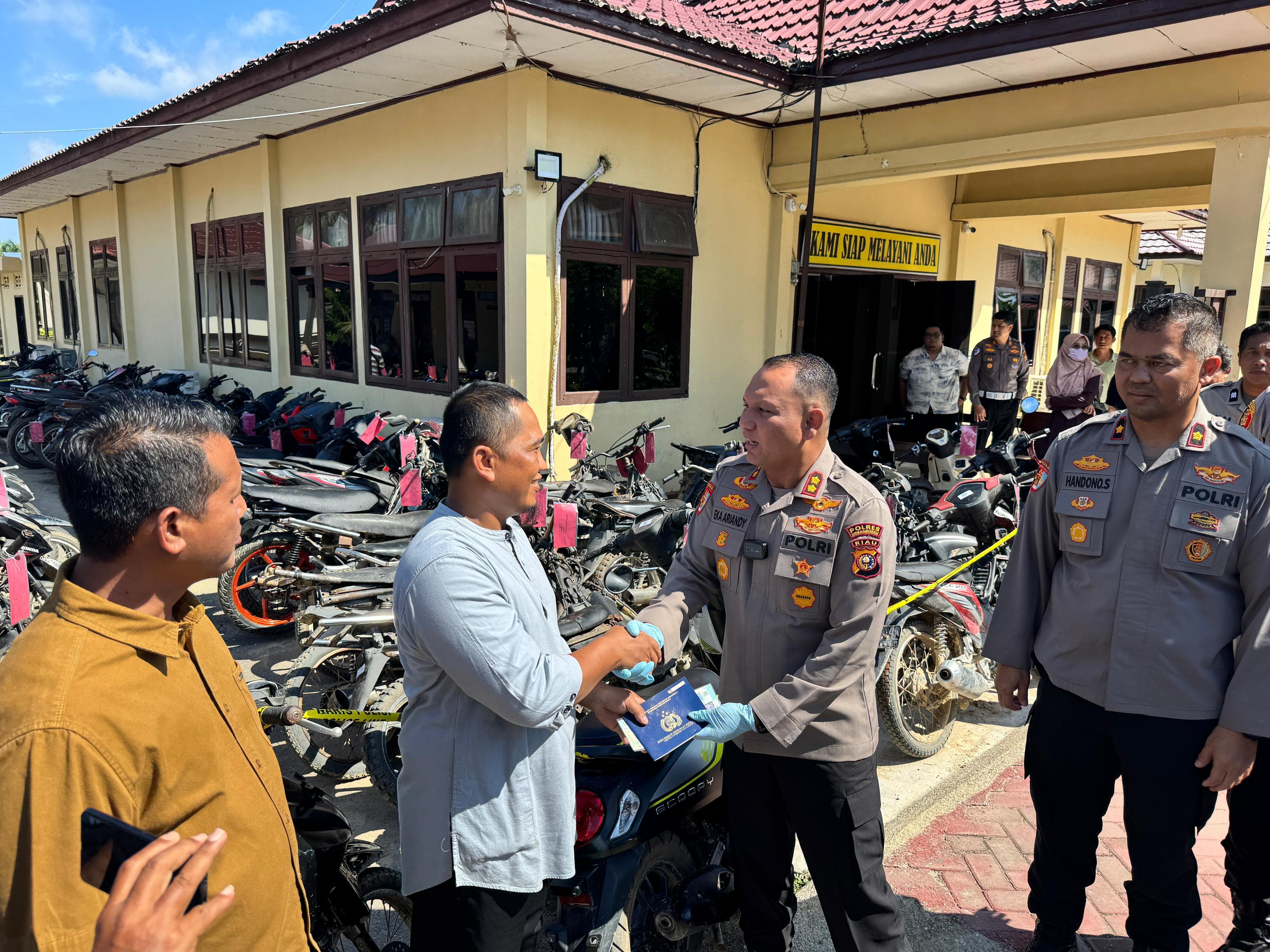 Bongkar Jaringan Curanmor, Polres Inhu Sita 63 Motor Curian