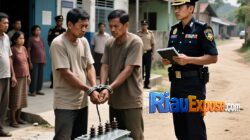 Dua Pria Pencuri Trafo PLN di Kandis Kabur ke Pekanbaru, Diamankan Warga dan Diserahkan Ke Polisi 4 Dua pria terduga pelaku pencurian trafo PLN di Kandis diamankan warga di Pekanbaru sebelum dijemput personel Polsek Kandis.
