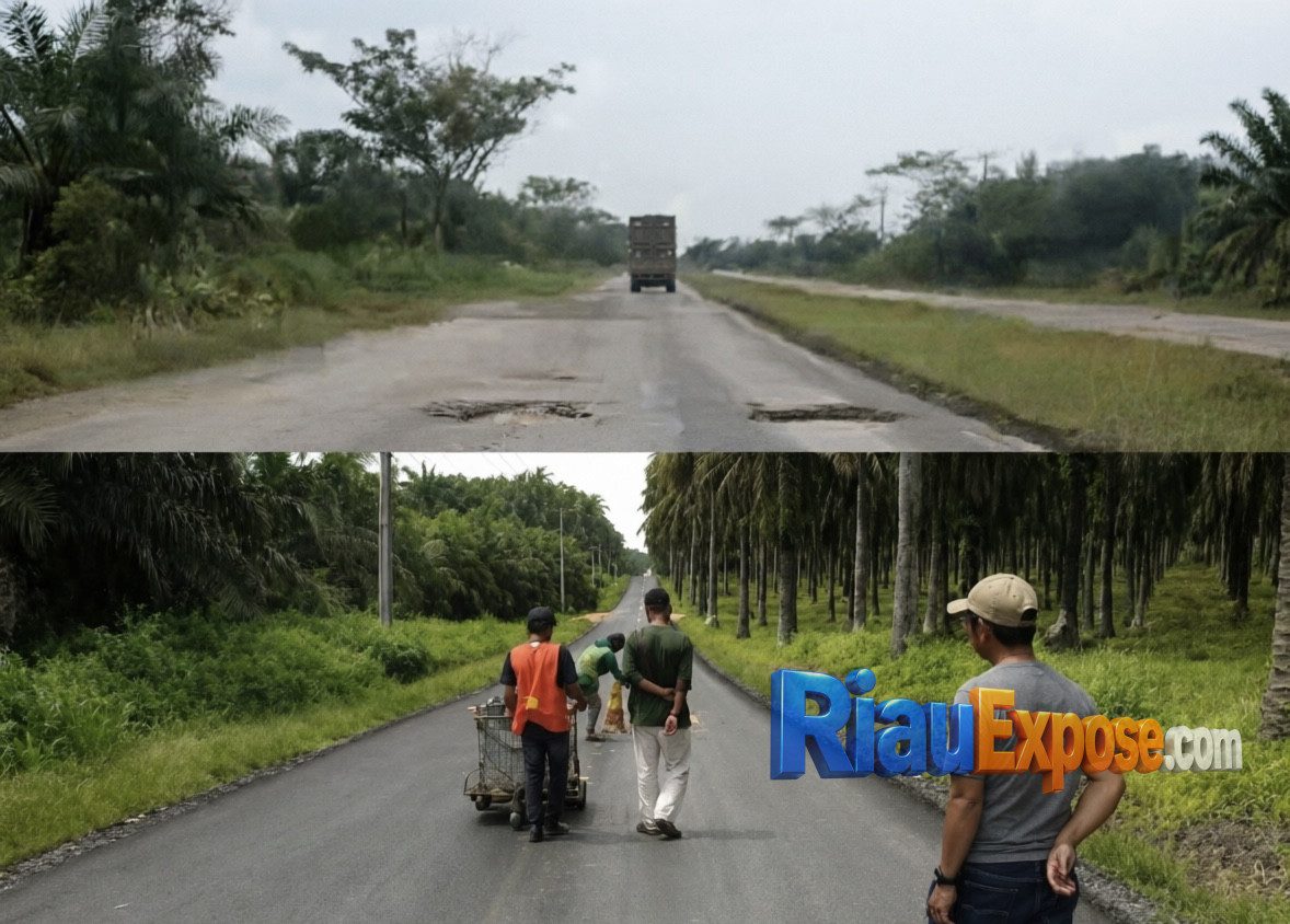Pemkab Siak Klaim Tangani 152,3 Km Jalan Rusak, Warga Dayun Keluhkan Jalan Pemda Siak Bertabur Lubang