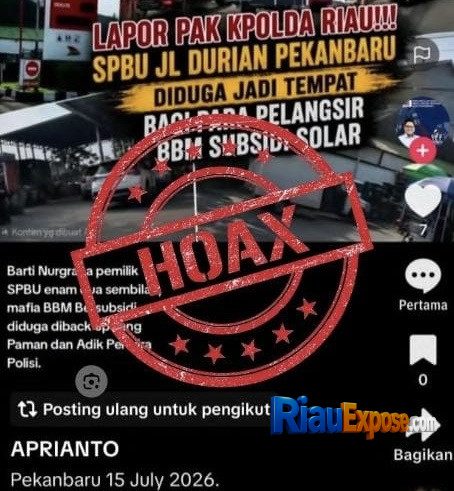 Nama Ketua PWMOI Pekanbaru Aprianto Dicatut, Akun TikTok Palsu Beredar, Masyarakat Diminta Waspada 1 Ketua DPD PWMOI Kota Pekanbaru Aprianto, SH mengimbau masyarakat mewaspadai akun TikTok palsu yang mencatut nama dan foto dirinya serta berpotensi digunakan untuk penipuan siber.