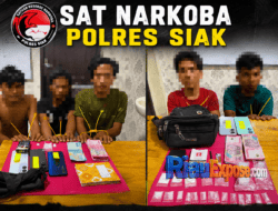 Satresnarkoba Polres Siak Ringkus 5 Tersangka Narkoba, Dua Lokasi Digerebek