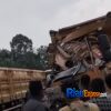 Dua Dump Truck Laga Kambing di Lintas Perawang–Minas, Polisi Sigap Evakuasi Kendaraan dan Urai Kemacetan