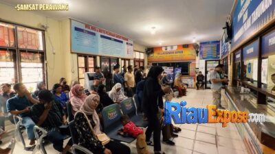 Hari ke-2 Pemutihan Pajak Kendaraan 2026, Samsat Perawang Diserbu Ratusan Wajib Pajak