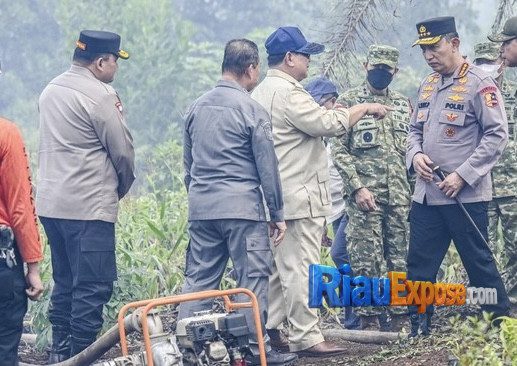 Presiden Prabowo meninjau penanganan karhutla di lahan gambut Kalimantan
