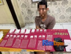 Polres Siak Ringkus 2 Pengedar Narkoba di Kandis, Sita 257 Gram Sabu dan 36 Ekstasi